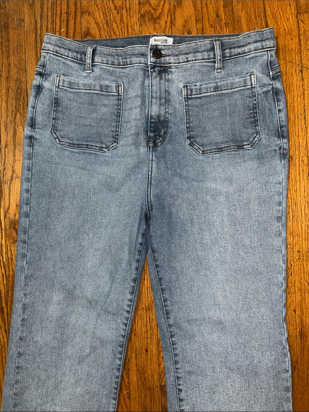 Kensie Vintage Luxe The Savannah High Rise Flare Denim Blue Jeans Size 32 - Picture 4 of 10